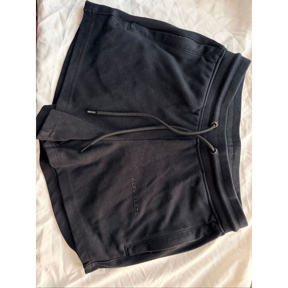 Alphalete Women's Athletic Shorts Black Drawstring Gym Training Activewear Size